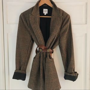 vintage plaid blazer